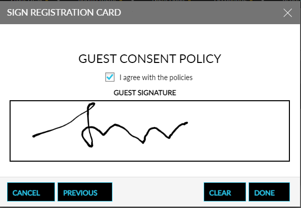 A signature on a card
Description automatically generated